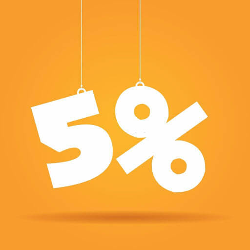 आप 5 प्रतिशत कैसे लिखते हैं?
